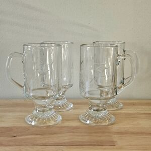 Set of Four Princess House Crystal Mugs